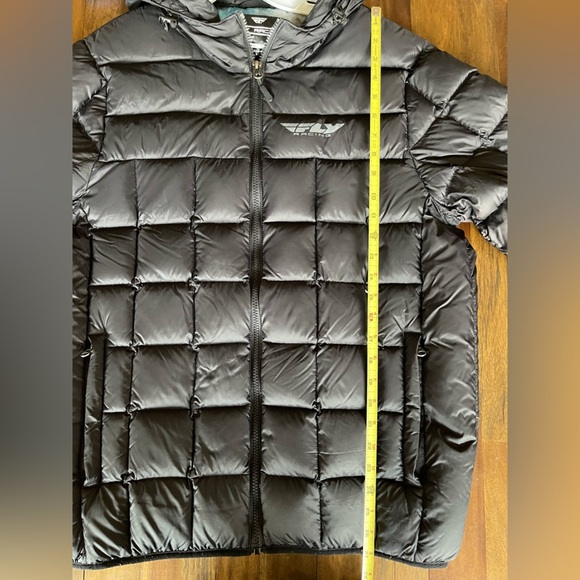 FLY racing down puffer jacket hooded black large - Picture 5 of 10